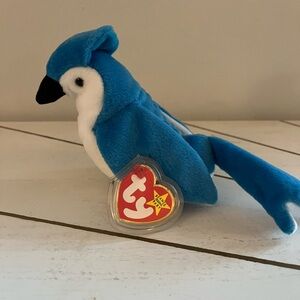TY Beanie Baby Ty "Rocket" The Blue Jay Beanie Baby Retired